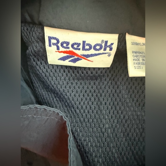 Reebok Vintage Track Jacket Removable Hood Colorblock Y2K Mens size Large - Picture 6 of 6